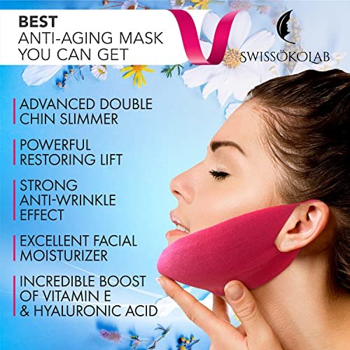 SwissKolab V Shape Lifting Up Face Mask Chin Up Patch Double Chin Reducer  Chin Contour Tightening Firming Face Lift Tape Mask V-Line Neck Lifting P -  Imported Products from USA - iBhejo