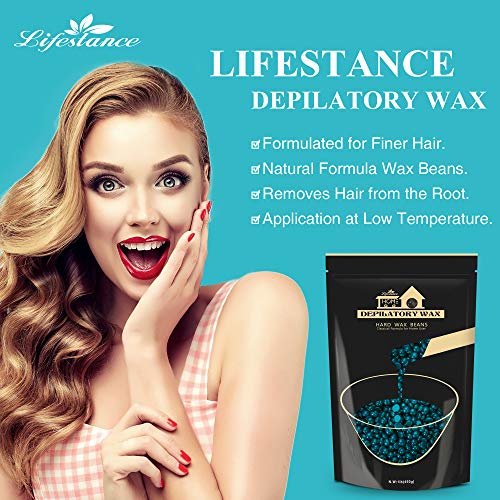 Lifestance wax warmer hair removal kit with hard wax cheap beans and wax applicator sticks