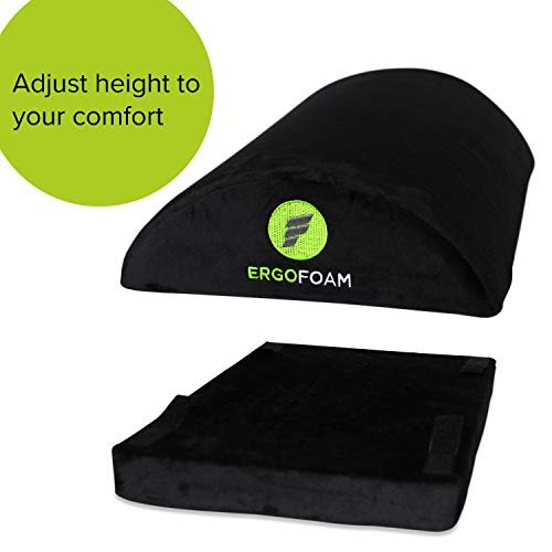 ErgoFoam Foot Rest Under Desk (Tall) - Large Premium Velvet Soft Foam  Footrest for Desk - Most Comfortable Desk Foot Rest in The World for Back