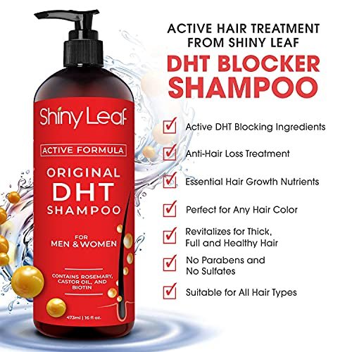 DHT Blocker Shampoo and Conditioner for Hair Loss With Biotin For Men,  Women, Anti-Hair Loss Treatment, Rosemary Leaf Oil and Asparagus Extracts,  for - Imported Products from USA - iBhejo