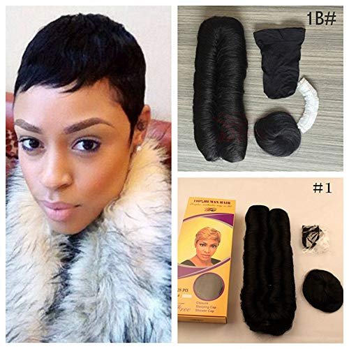 Hair Extension 27 Pieces Bump Weave Hair With Closure Short, 1B# Black  Color Hair Peerless Virgin Peruvian Human Hair Short Weave Human Brazilian  Hai - Imported Products from USA - iBhejo