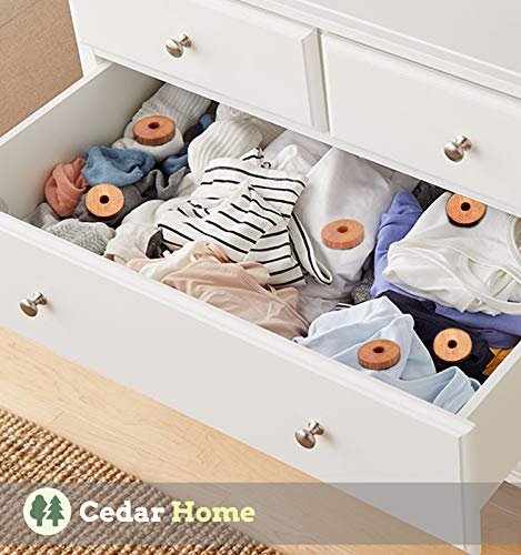 Cedar Hyde Cedar Blocks for Clothes Storage | Cedar Balls & Cedar Rings | Closet Deodorizer | Clothes Protection & Mustiness Prevention | 40 Pieces