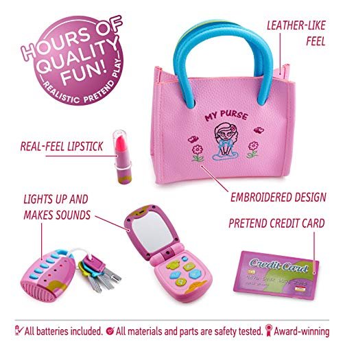 Amazon.com: Loscola Little Girls Purse, Toddler Kids Purse with Pretend  Makeup, Princess Toys for 3 4 5 6 Year Old Girl, 29PCS Girl Kid Toys Play  Purse, Christmas Birthday Gift for Girls