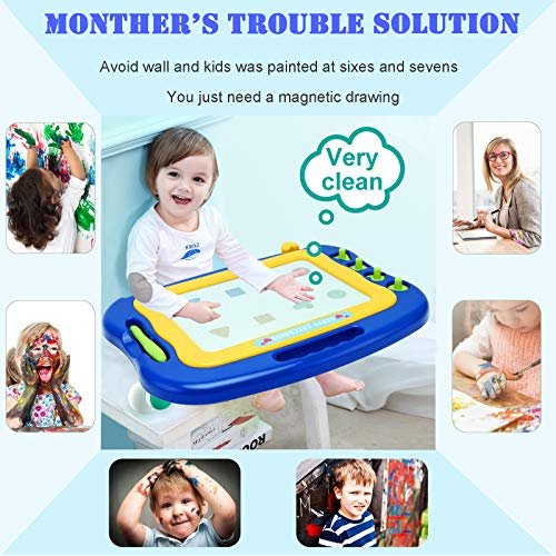 Magnetic Drawing Board for Toddlers, Doodle Board Writing Painting Sketch  Pad A Etch Toddler Sketch Colorful Erasable with One Carry Bag
