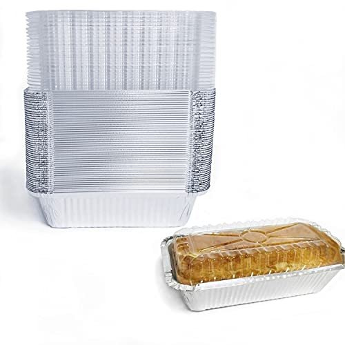 1 1/2 lb. Aluminum Foil Loaf Pan - Disposable Bread Baking Tin 50