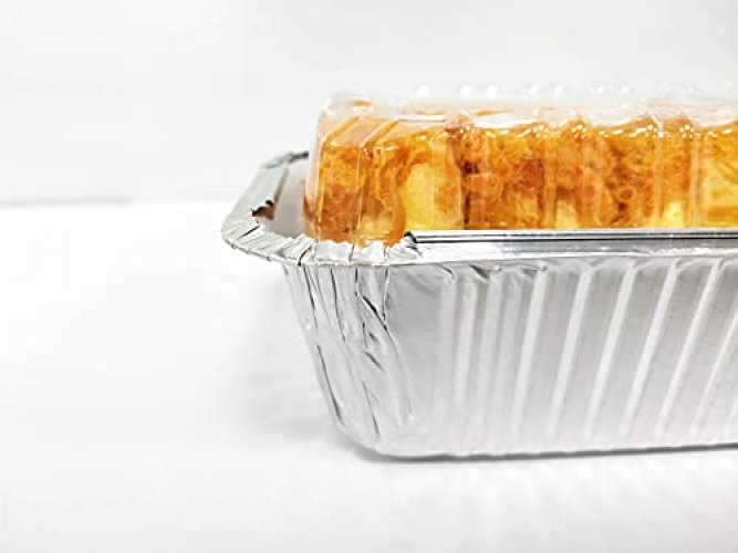 1 1/2 lb. Aluminum Foil Loaf Pan - Disposable Bread Baking Tin 50