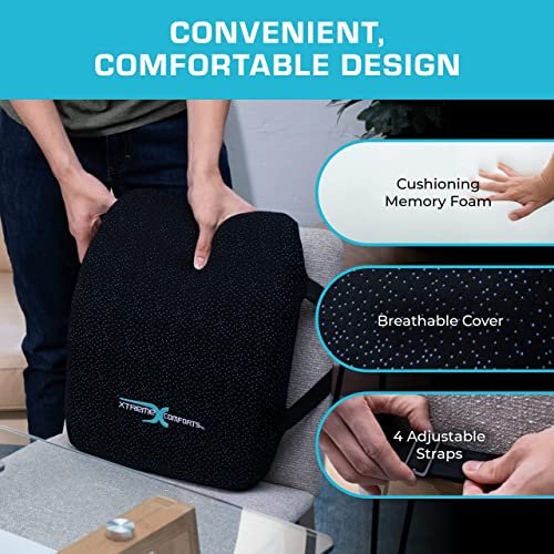 Xtreme Comforts Lumbar Back Support Pillow For Office Chair Cushion, House Chair  Cushions, & Car Truck Seat - Memory Foam Office Chair Back Support W -  Imported Products from USA - iBhejo