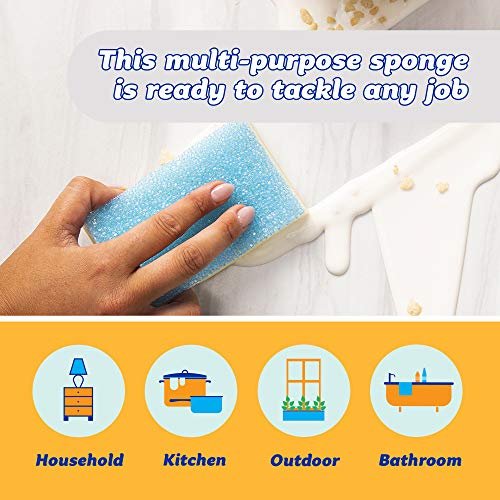Original Scrub Daddy Sponge - Scratch Free Scrubber for Dishes and Home,  Odor Resistant, Soft in Warm Water, Firm in Cold, Deep Cleaning Kitchen and  Bathroom, Multi-use, Dishwasher Safe, 4ct 4 Count (