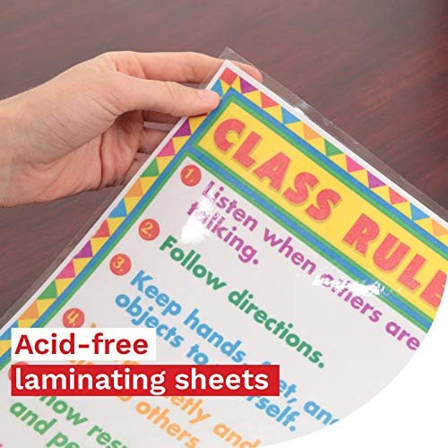 XFasten Self-Adhesive Laminating Sheets, 9 x 12 Inches (50-Pack