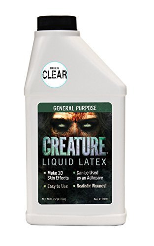 16oz - CLEAR - Creature Liquid Latex, General Purpose Professional Special  Effects Liquid Latex