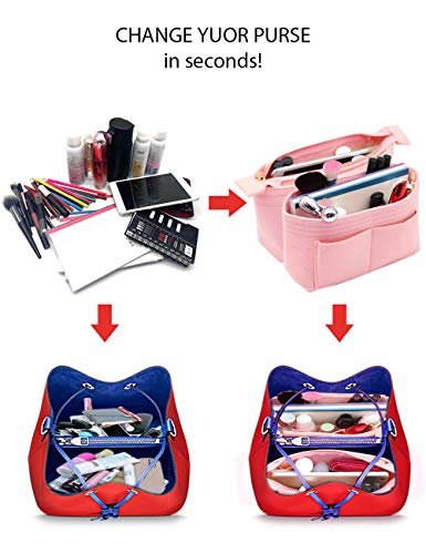 Lexsion Organizer,Bag Organizer,Insert Purse Organizer With 2 Packs In One  Set Fit Neonoe No Series Perfectly Pink - Imported Products from USA -  iBhejo