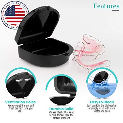 Retainer Case with Vent Holes, Mouth Guard Case, Aligner Case