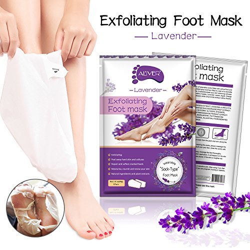 Aliver Foot Peel Mask 3 Pack, Exfoliator Peel Off Calluses Dead