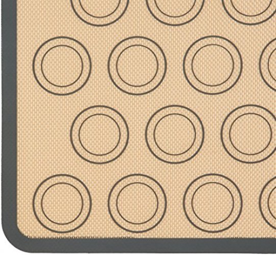   Basics Silicone, Non-Stick, Food Safe Baking Mat, Pack  of 2, New Beige/Gray, Rectangular, 16.5 x 11.6: Home & Kitchen