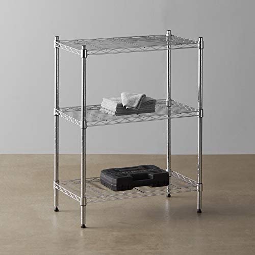   Basics 3-Shelf Narrow Adjustable, Heavy Duty