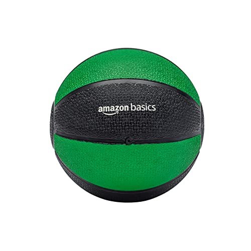 Basics Workout Fitness Exercise Weighted Medicine Ball - 4 Pounds,  Green/Black - Imported Products from USA - iBhejo