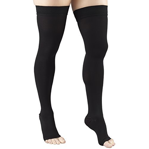 Womens Compression Leggings 20-30mmHg for Swelling & Edema - Black, X-Large  