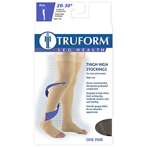 Thigh High Compression Stockings Closed Toe Pair Firm Support 20