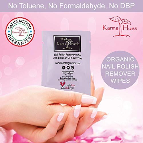 Karma Halal Nail Polish Remover Wipes with Rose Oil Non-Toxic Vegan  Cruelty-Free Pack of 10