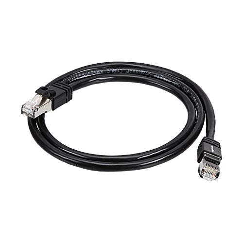   Basics RJ45 Cat 7 High-Speed Gigabit Ethernet Patch  Internet Cable, 10Gbps, 600MHz - Black, 25-Foot : Electronics