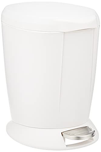 1.6 gal. Champagne Gold Metal Household Trash Can with Removable Inner Bucket