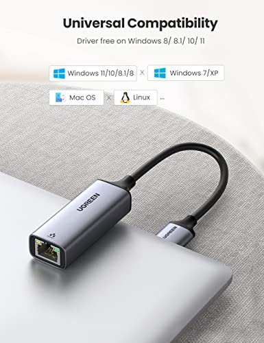 UGREEN USB 3.0 to Gigabit Ethernet Adapter for Laptop, PC, MacBook -  Compatible with Nintendo Switch, Windows, macOS, Linux