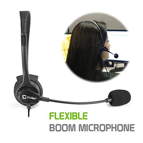 Cellet Premium Mono 3.5Mm Hands Free Headset With Boom Microphone