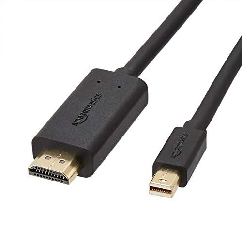   Basics Mini DisplayPort to DisplayPort Display Cable,  4Kx2K, Gold-Plated Plugs, 6 Foot, Black : Electronics