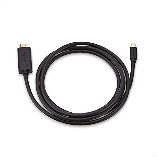   Basics Mini DisplayPort to DisplayPort Display Cable,  4Kx2K, Gold-Plated Plugs, 6 Foot, Black : Electronics