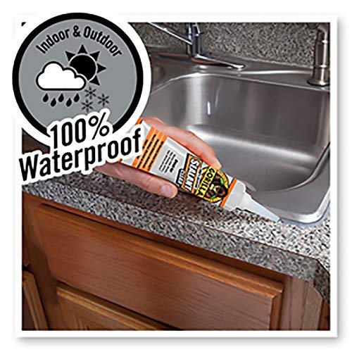 Gorilla Waterproof Caulk & Seal 100% Silicone Sealant, 10oz