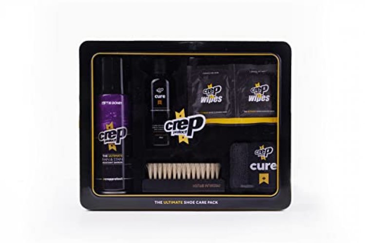 Crep Protect The Ultimate Shoe Care Bundle Gift Pack - Shoe Protector Spray  - Sneaker Cleaner - Quick Cleaning Wipes - Premium Bush & Microfiber