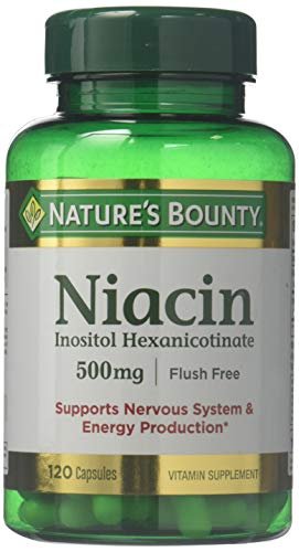 Nature's Bounty Flush Free Niacin 500 Mg, 240 Capsules (2 X 120 Count ...