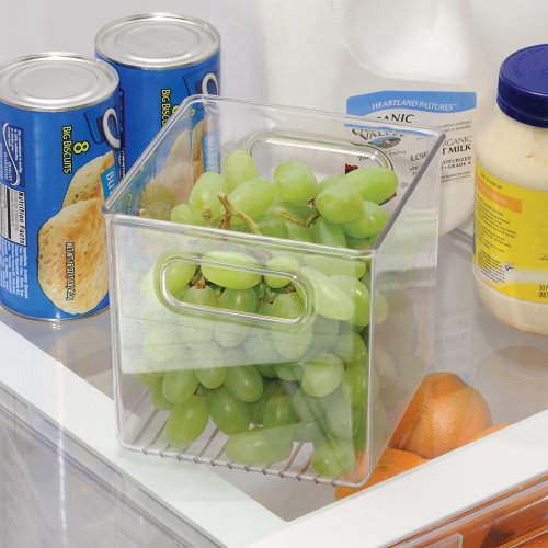 iDesign Plastic Fridge and Pantry Storage Bins, Organizer Container for  Kitchen, Bathroom, Office, Craft Room, BPA-Free, 8 x 8 x 6, Set of 4,  Clear