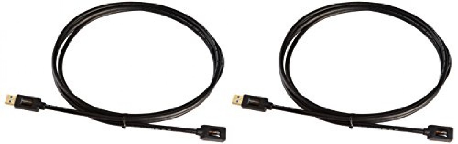 Basics 2-Pack USB-A 3.0 Extension Cable, 4.8Gbps High-Speed, Male to  Female Gold-Plated Connectors, 6 Foot, Black
