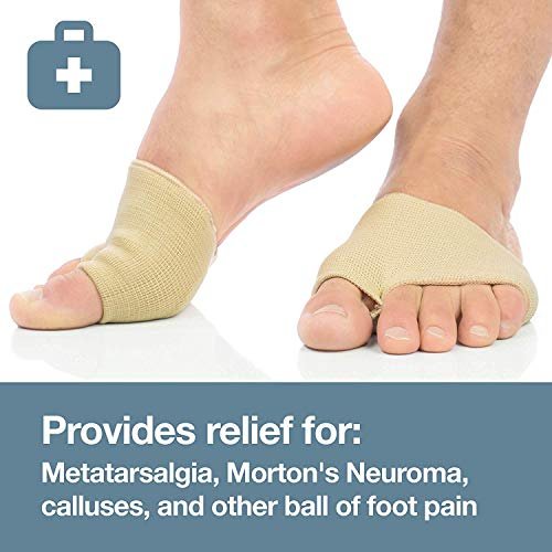 ZenToes Dancer Pads 4 Count Gel Cushions Protect and Relieve Metatarsal, Sesamoid, Ball of Foot Pain - 2 Pairs