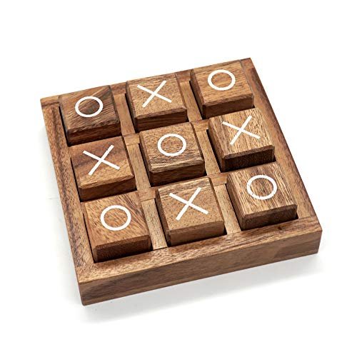 BSIRI XO Blocks (L) Tic Tac Toe Board Games-Ideal for Kids Games, Family  Games and Game Night for Adults, Farmhouse Decor for Coffee Table Decor