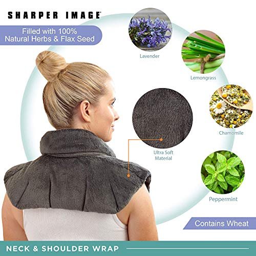 Sharper Image Heated Neck and Shoulder Aromatherapy Lavender Scented  Hot/Cold Body Wrap