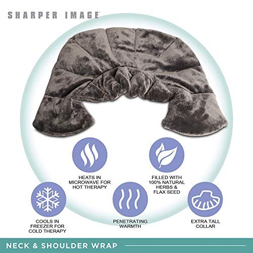 Sharper Image Heated Neck and Shoulder Aromatherapy Lavender Scented  Hot/Cold Body Wrap