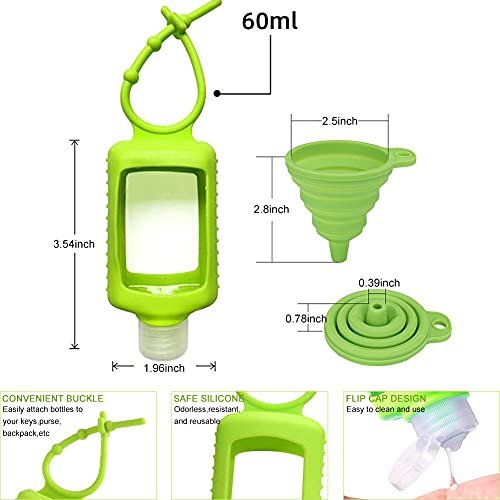  Amena Protein Powder Container with Funnel - The Portable  Protein Powder Container with Funnel & Belt Key Chain for Easy Carrying  -100ml : Home & Kitchen
