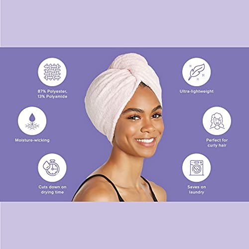 Turbie Twist Microfiber Hair Towel Wrap for Women and Men|2 Pack|Quick Dry Hair  Turban for Drying Curly, Long & Thick Hair(Grey, Light Pink) - Online  Shopping from USA