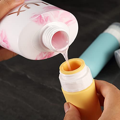 4Pcs Silicone Travel Bottles for Toiletries, 3oz Tsa Approved Travel Size  Containers BPA Free Leak Proof Travel Tubes Refillable Liquid Travel  Accessories with Clear Toiletry Bag