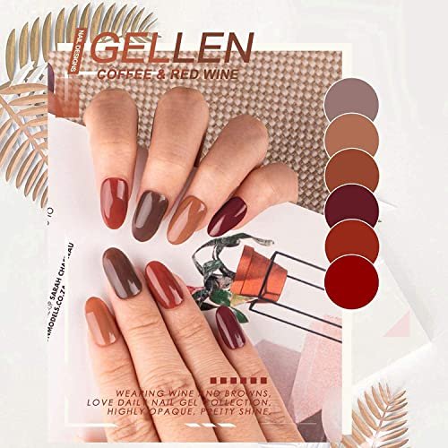 Gellen Top Coat and Base Coat for Gel Nail Polish - Long Lasting Shine Finish Nail Gel