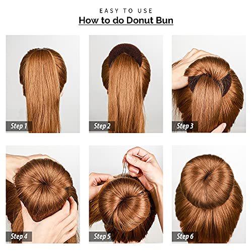 Hair Donut Bun Maker, FANDAMEI Hair Bun Shaper Set with 20 pcs Invisible  Hair Nets for Bun, 4pcs Donut Bun Maker, 5 pcs Hair Elastic Bands, 20 pcs  Ha - Shop Imported