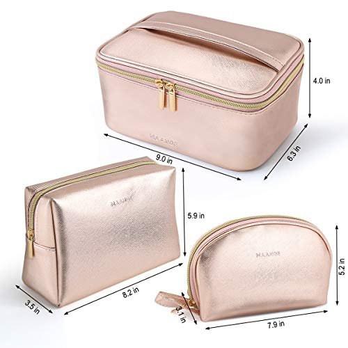 3Pcs Makeup Bags for Women and Girls, Portable Travel Cosmetic Organizer  Multifunction Waterproof Storage Bag Cute Toiletry Bags