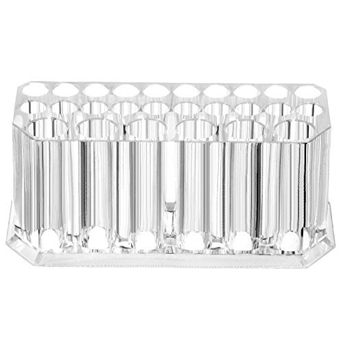 hblife Clear Acrylic Makeup Eyeliner Lip Liner Holder Organizer, 26 Slots 