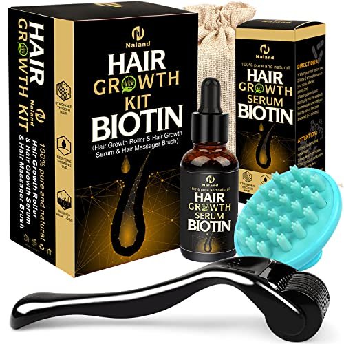 Derma Roller for Hair Growth, Biotin Hair Growth Oil Serum, Hair Scalp  Massager Helps absorb Hair Growth Oil Serum, Hair Loss Treatment Kit - Shop  Imported Products from USA to India Online -