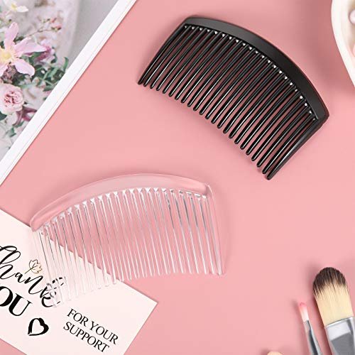 Chuangdi 12 Pieces Plastic Side Hair Twist Comb French Twist Comb Hair  Clips With Teeth For Fine Hair Accessories Women Girls, 4 Colors (23 Teeth)  - Imported Products from USA - iBhejo
