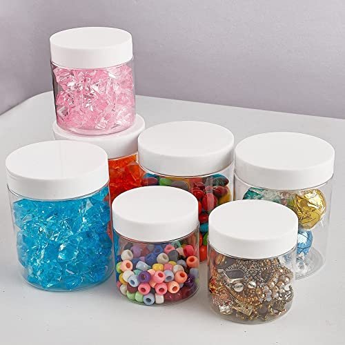 4 oz Small Plastic Containers with Lids 24 Pack Plastic Jars with