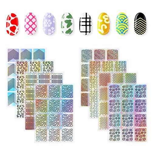 STICKER - Nail Art Airbrush Stencils - Set A | 4 pcs