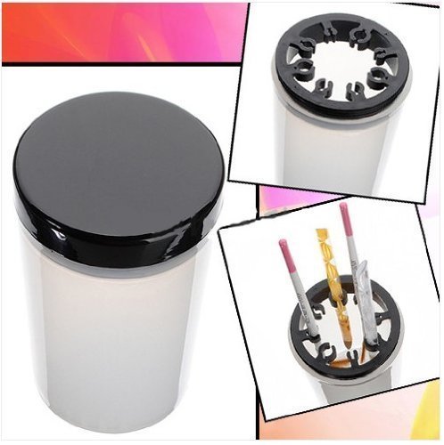 Nail Art Brush Cleaner Cup Tip Brushes Holder Remover Cup UV Gel Pen Polish  Removal Cleanser Cup Immersion Glass Pot With Lid